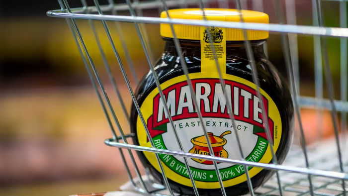 Marmite in a shopping basket