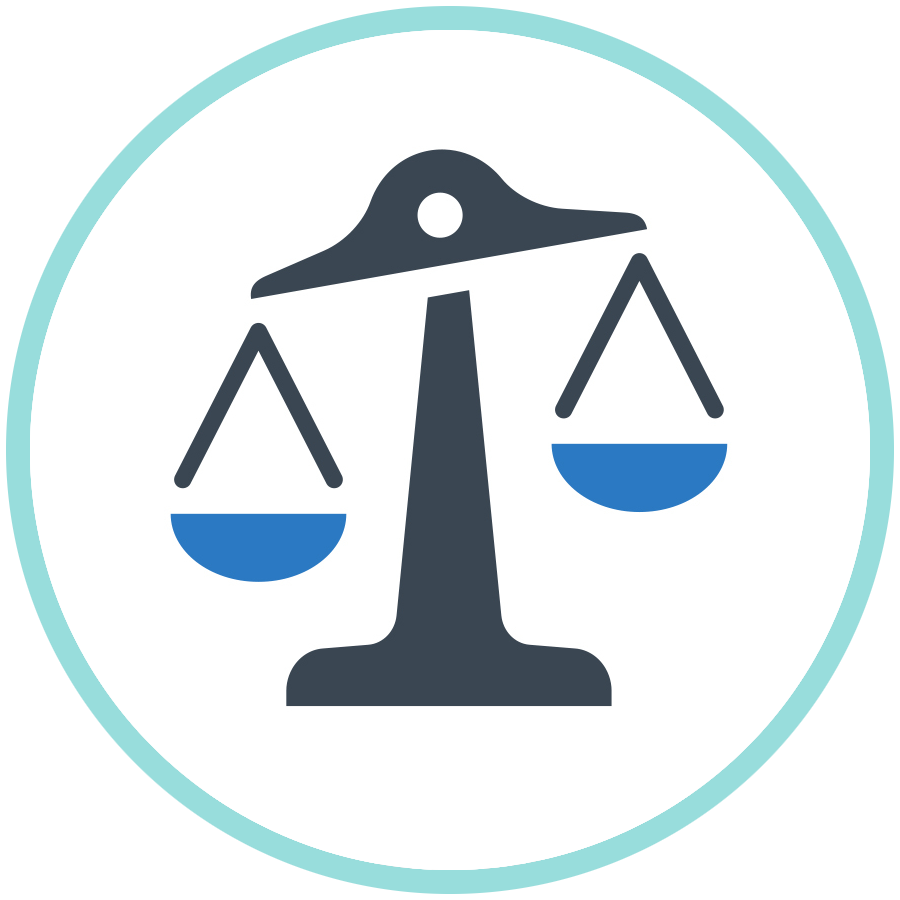 scales representing relative risk